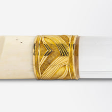 Load image into Gallery viewer, Monumental, Rock Crystal, 18kt Gold &amp; Ivory Paper Knife by G. Keller of Paris
