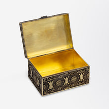 Load image into Gallery viewer, Small Chinese Silver & Carved Jade Hinged Box