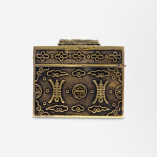 Load image into Gallery viewer, Small Chinese Silver & Carved Jade Hinged Box