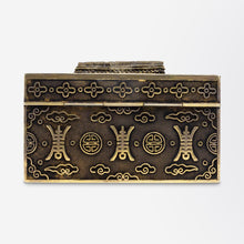 Load image into Gallery viewer, Small Chinese Silver & Carved Jade Hinged Box