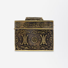 Load image into Gallery viewer, Small Chinese Silver & Carved Jade Hinged Box