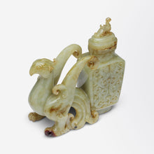 Load image into Gallery viewer, Early 20th Century Carved Chinese Jade Lidded Vase