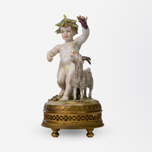 Load image into Gallery viewer, Continental Porcelain Cherub &amp; Goat Figure With Ormolu Mount
