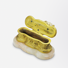 Load image into Gallery viewer, French Ormolu, Ivory, and Alabaster Hinged Box
