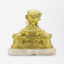 Load image into Gallery viewer, French Ormolu, Ivory, and Alabaster Hinged Box
