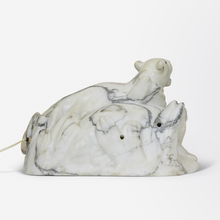Load image into Gallery viewer, A Marble Lioness Table Lamp