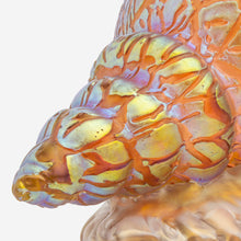 Load image into Gallery viewer, Glass Conch Shell by Loetz in Pink Ground with Mimosa Decor