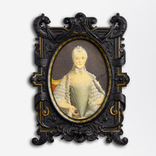 Load image into Gallery viewer, 18th Century Miniature Portrait of a Lady in an Original Vulcanite Frame