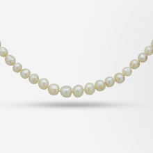 Load image into Gallery viewer, Strand of 85 Natural Pearls With 15kt Gold and Diamond Clasp
