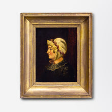 Load image into Gallery viewer, Victorian Oil on Canvas 'Silhouette' Portrait in Gilt Frame