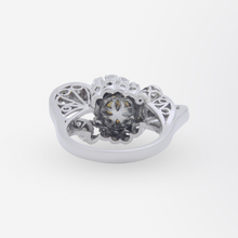 Load image into Gallery viewer, Retro Period, 18kt White Gold, Pearl, and Diamond Ring