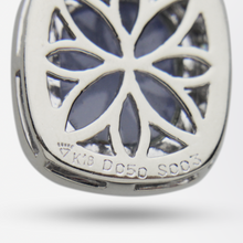 Load image into Gallery viewer, 18kt White Gold, Diamond, Sapphire and Chalcedony Pendant Enhancer
