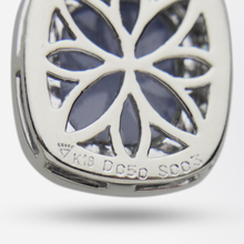 Load image into Gallery viewer, 18kt White Gold, Diamond, Sapphire and Chalcedony Pendant Enhancer