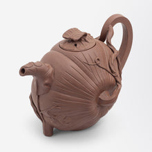Load image into Gallery viewer, Chinese Yixing Clay Teapot in the Form of a Pumpkin
