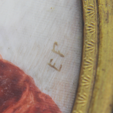 Load image into Gallery viewer, English C.1810 Miniature Painting of a Young Woman in Empire Style Dress in Original Dark Timber Frame