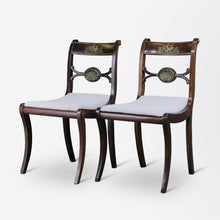 Load image into Gallery viewer, Set of 4 Regency Mahogany Chairs with Neoclassical Mounts