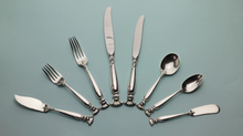 Load image into Gallery viewer, Sterling Silver Flatware Set by Wallace in the Romance of the Sea Pattern
