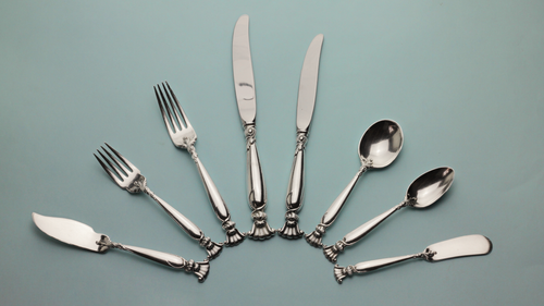 Sterling Silver Flatware Set by Wallace in the Romance of the Sea Pattern