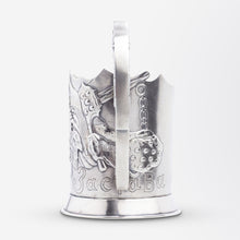 Load image into Gallery viewer, Early 20th Century Set of 4 Russian '.875' Purity Silver Tea Glass Holders