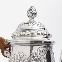 Load image into Gallery viewer, George III Era Sterling Silver Coffee Pot with Timber Handle