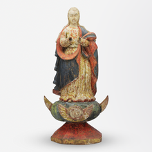 Load image into Gallery viewer, 17th Century Polychrome Carved Timber Santos Figure of Saint Mary