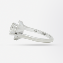 Load image into Gallery viewer, 14kt White Gold and Diamond Swirl Ring