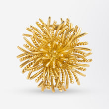 Load image into Gallery viewer, 18kt Yellow Gold &#39;Sea Urchin&#39; Brooch Pin by Tiffany &amp; Co.
