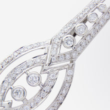 Load image into Gallery viewer, Art Deco Style Diamond Brooch in 18kt White Gold
