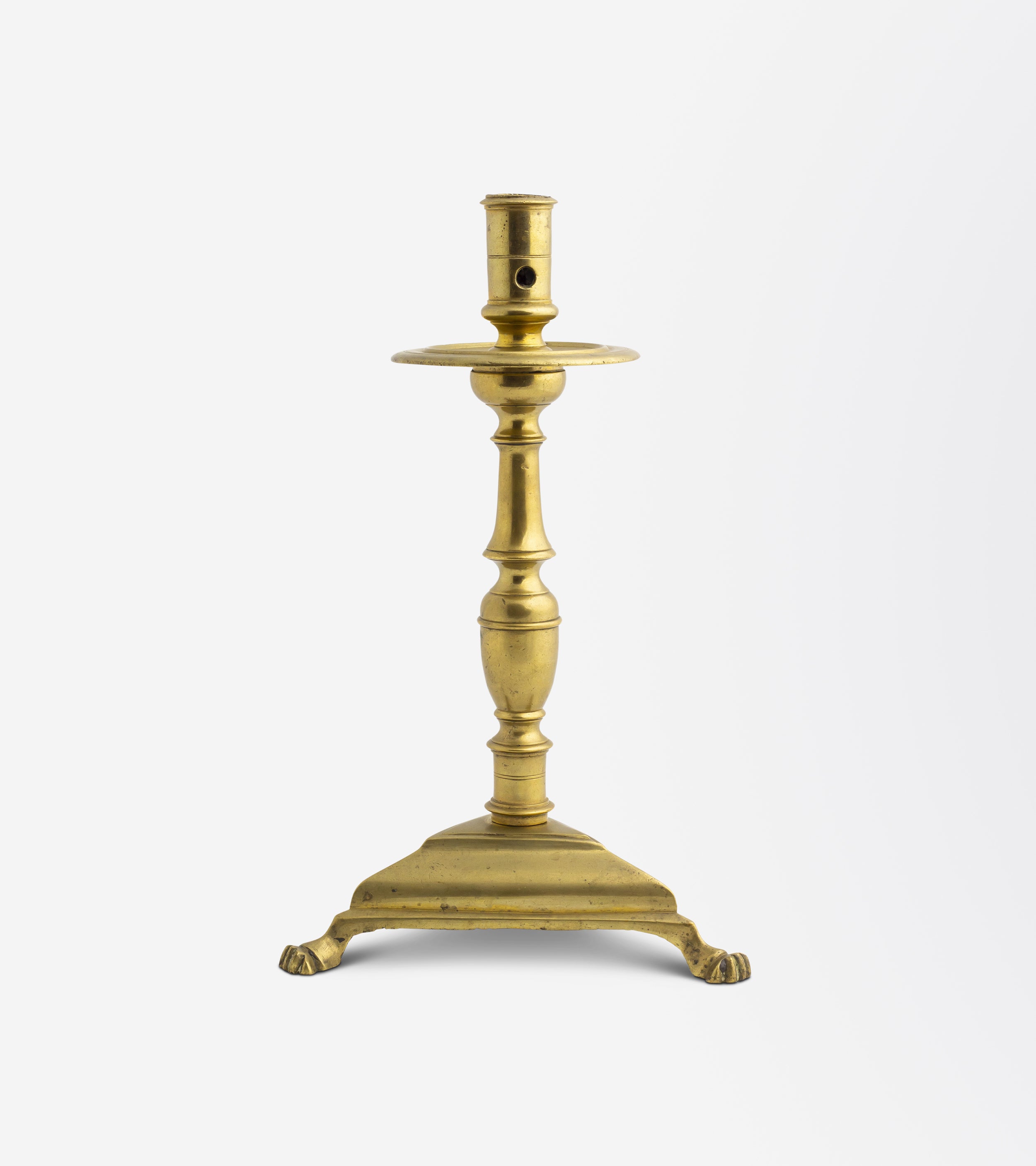 17th Century Spanish Brass Candlestick