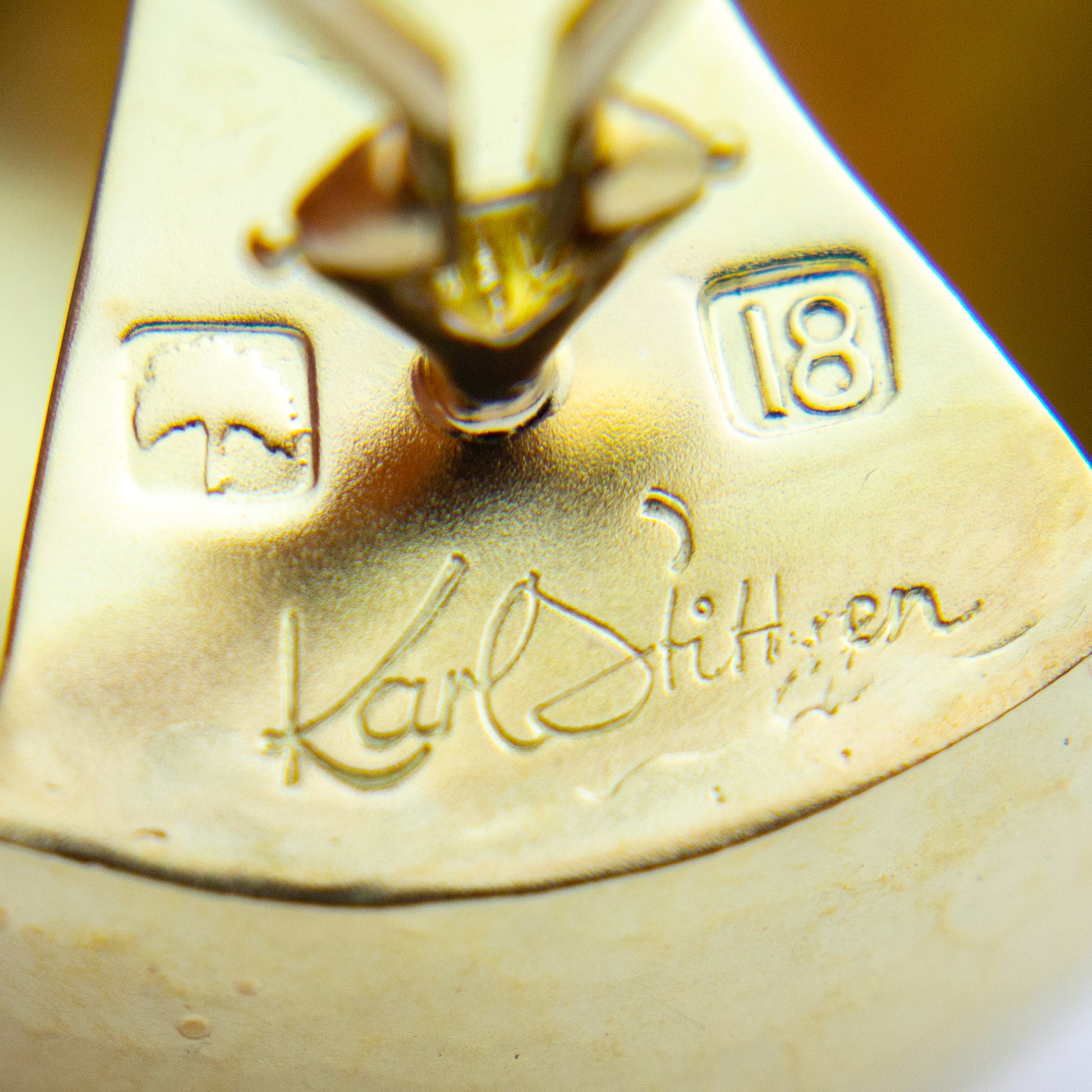 18kt Gold Orb Earrings by Karl Stittgen
