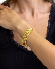 Load image into Gallery viewer, Heavy 18kt Yellow Gold Woven Bracelet
