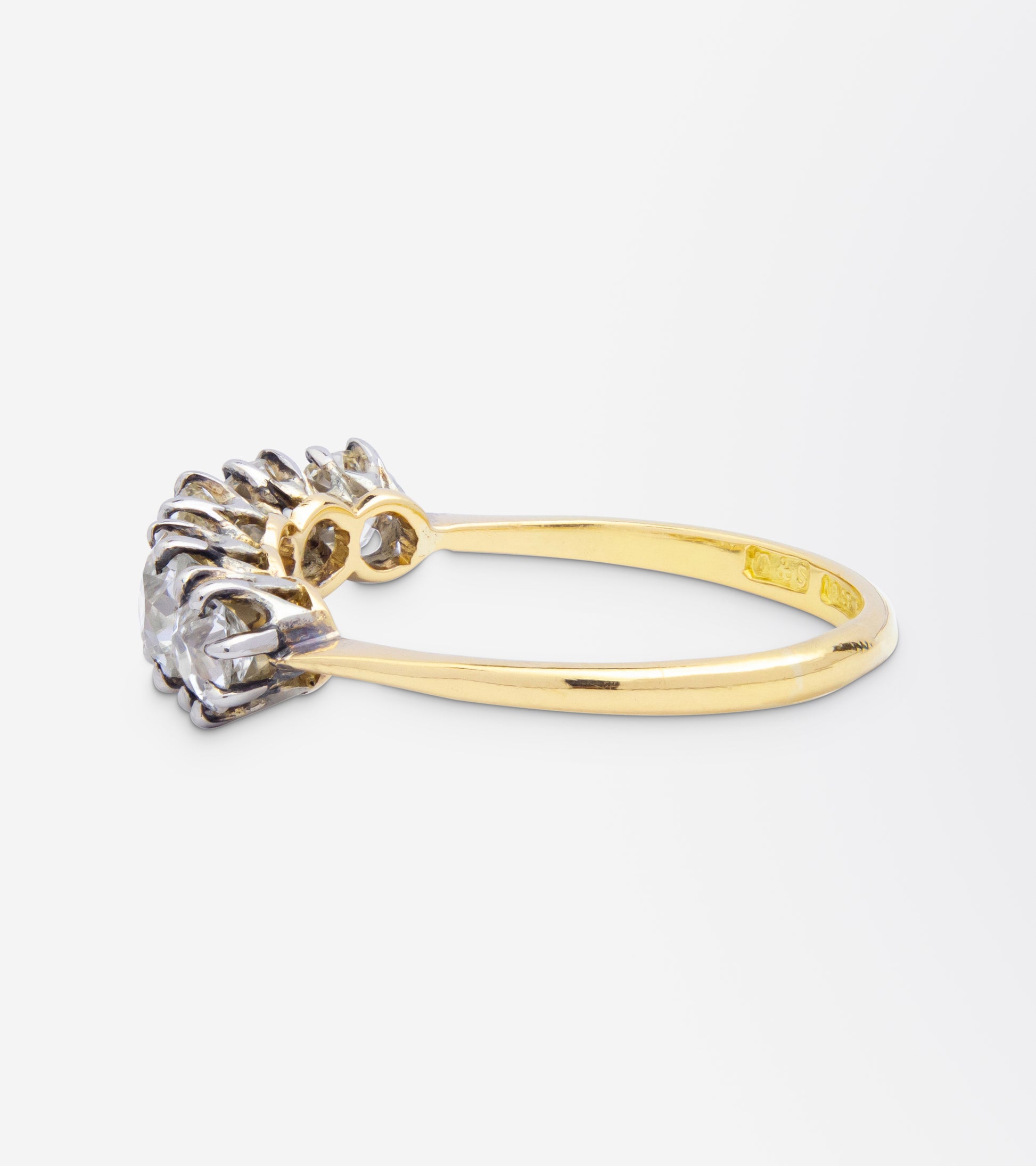W.H. Tandy & Sons, 18kt Gold, Platinum & Diamond Ring