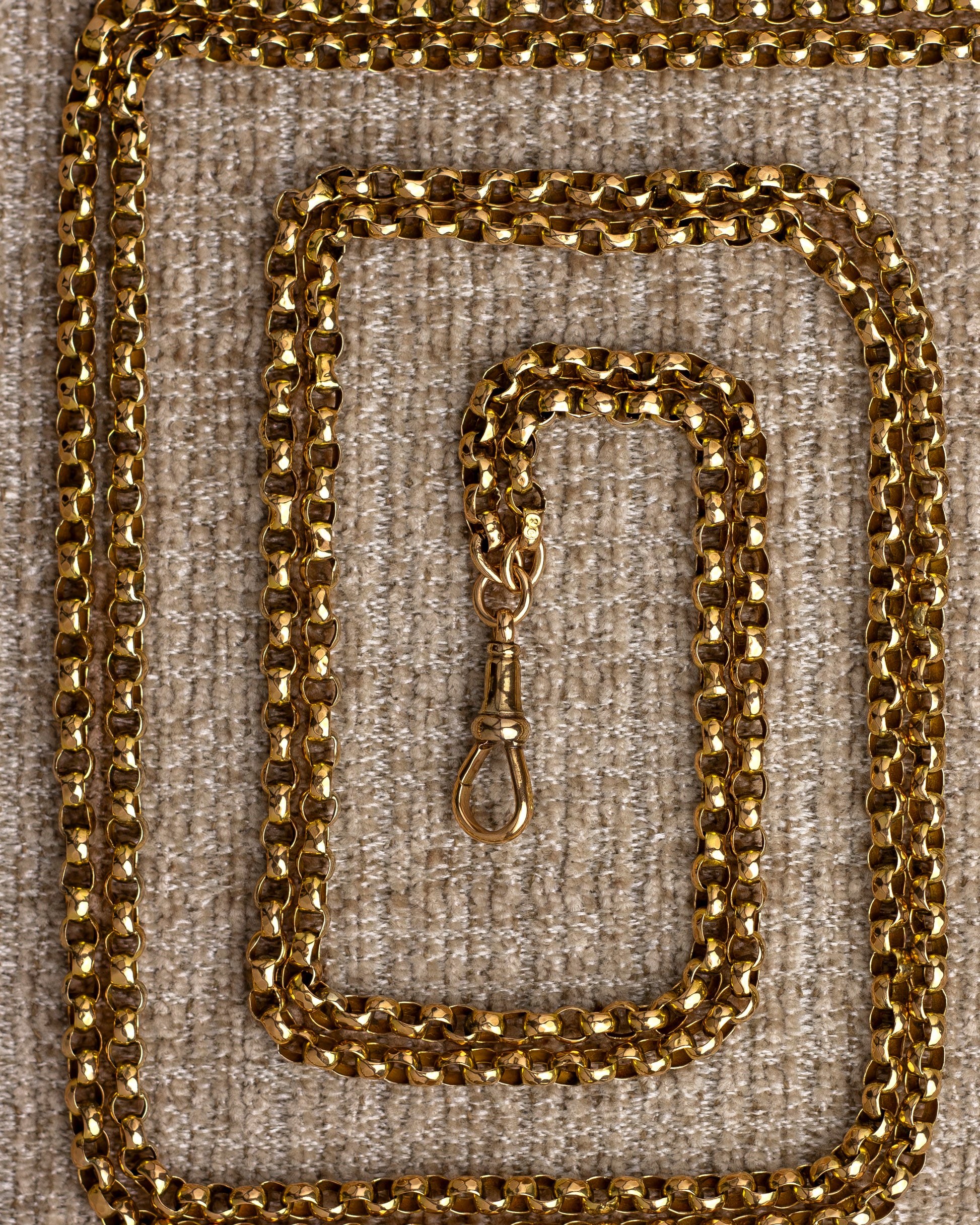Antique Victorian 9kt Yellow Gold Muff Chain