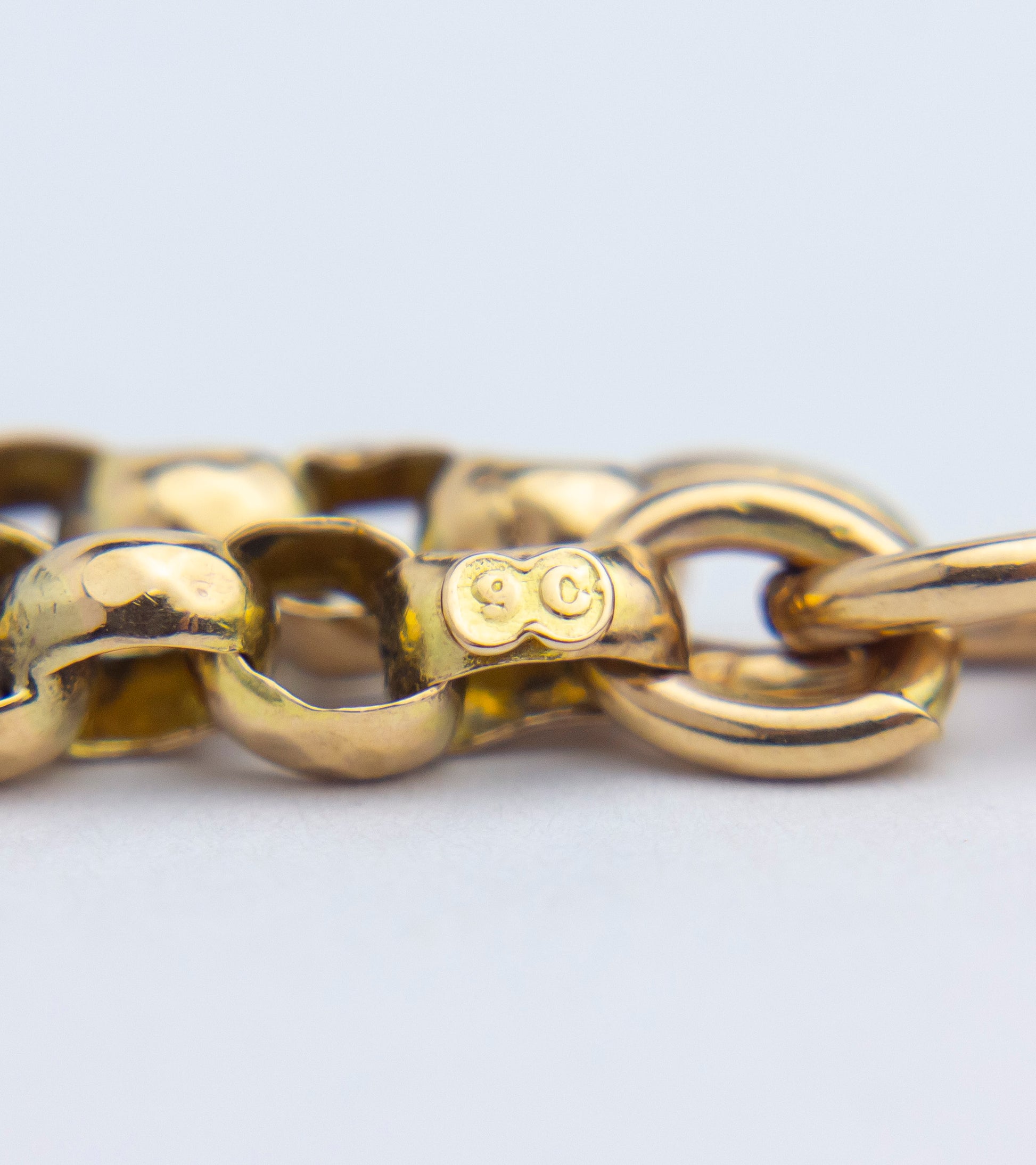 Antique Victorian 9kt Yellow Gold Muff Chain