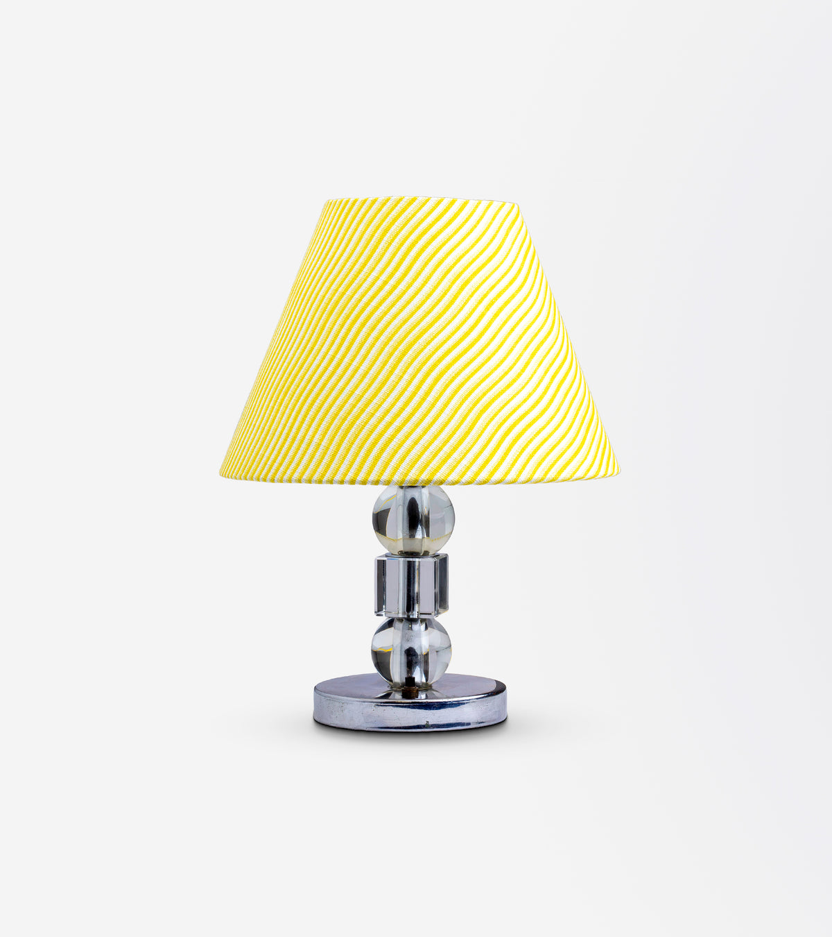 Vintage Jacques Adnet Style French Acrylic and Chrome Table Lamp