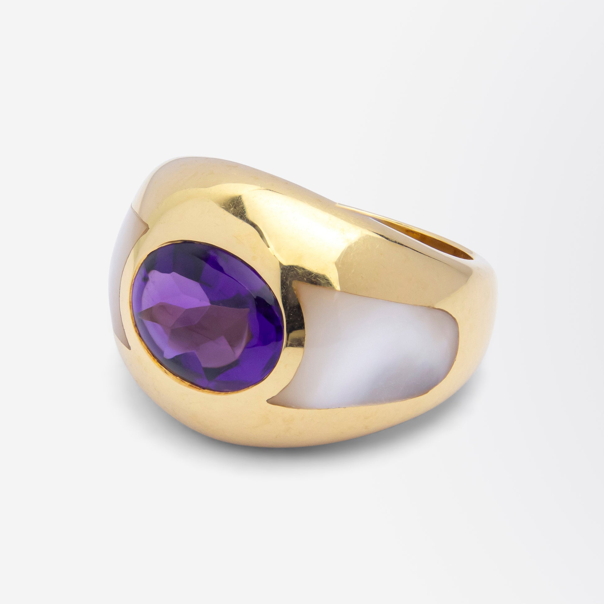 Bague cocktail Mauboussin en améthyste et nacre