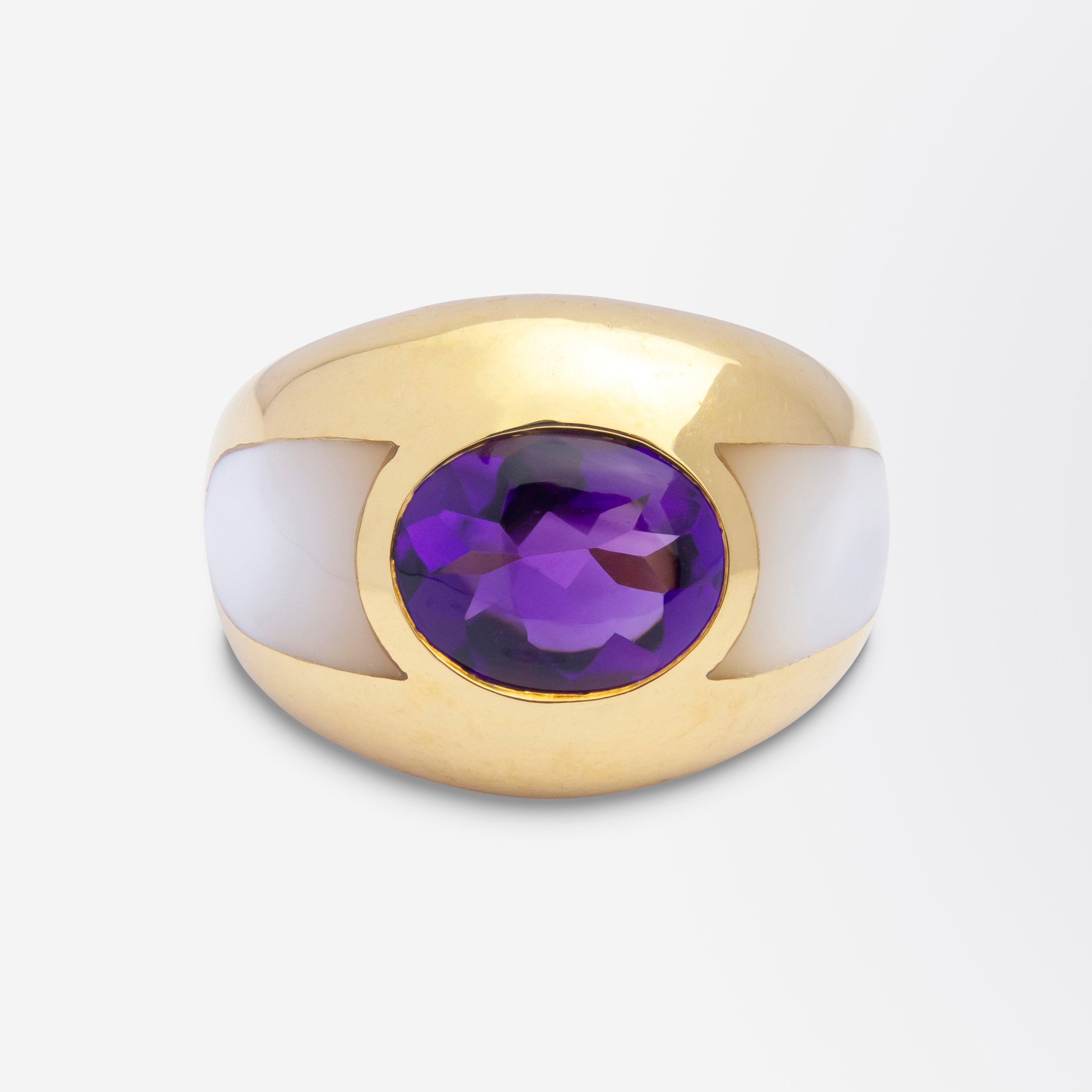 Bague cocktail Mauboussin en améthyste et nacre