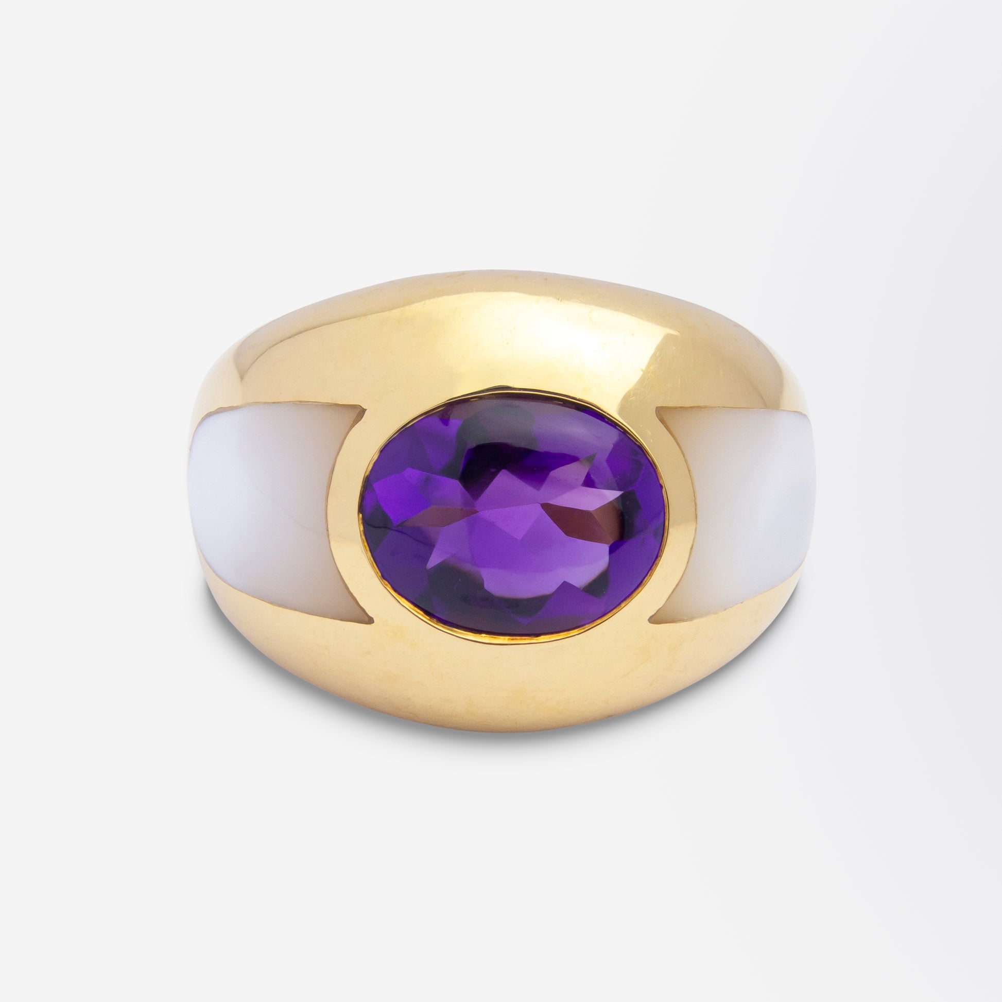 Bague cocktail Mauboussin en améthyste et nacre