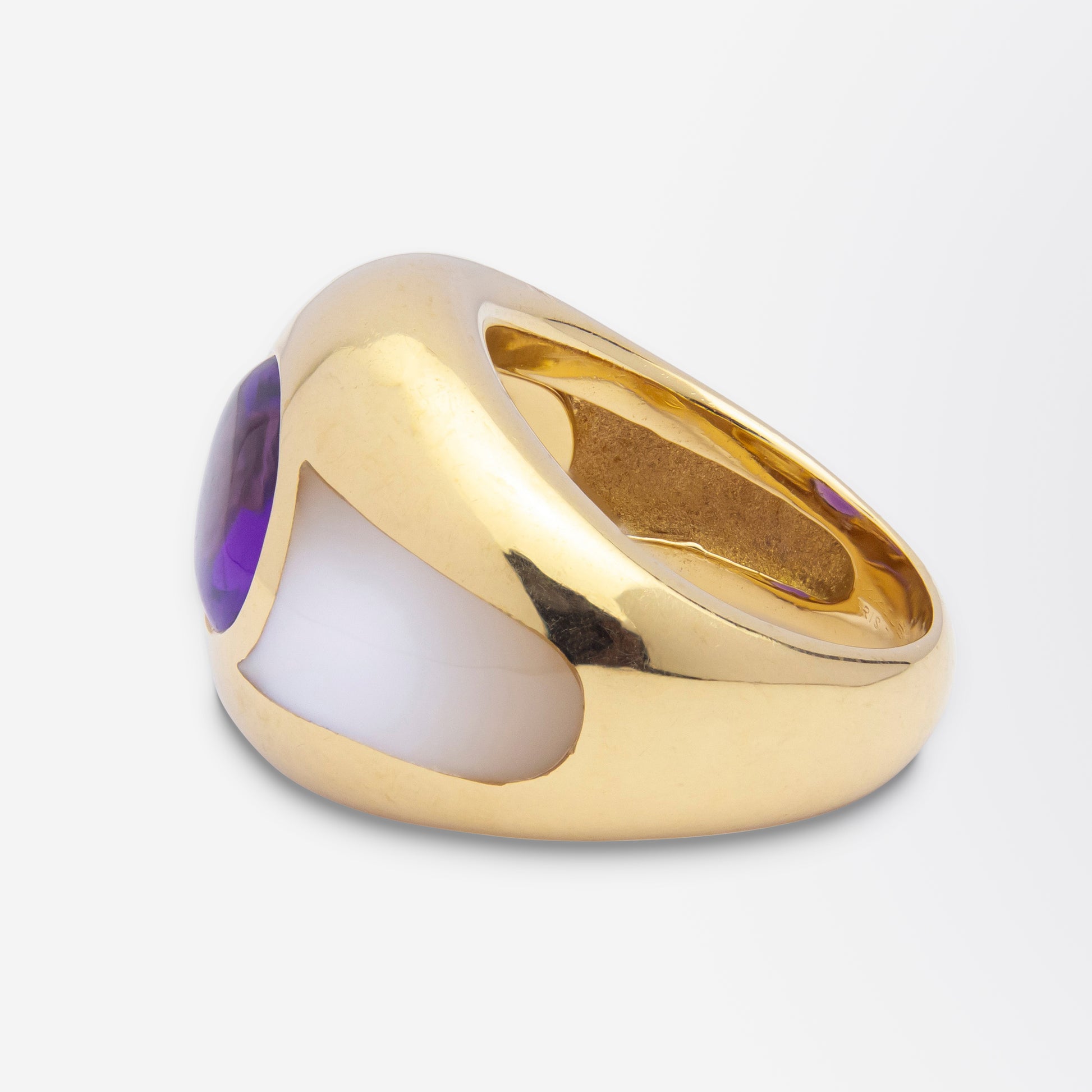 Bague cocktail Mauboussin en améthyste et nacre