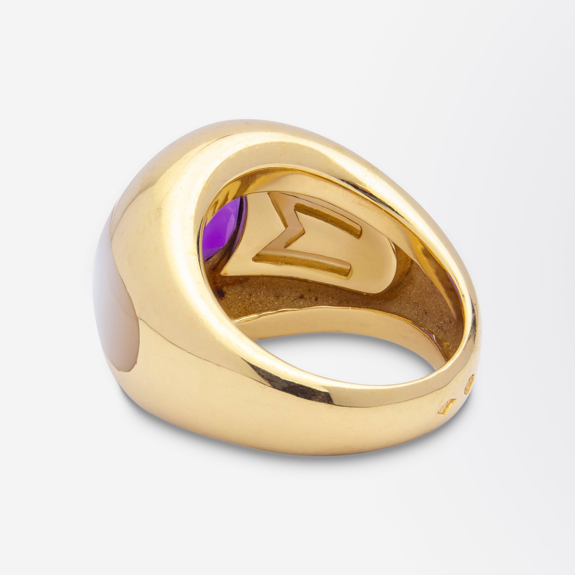 Bague cocktail Mauboussin en améthyste et nacre