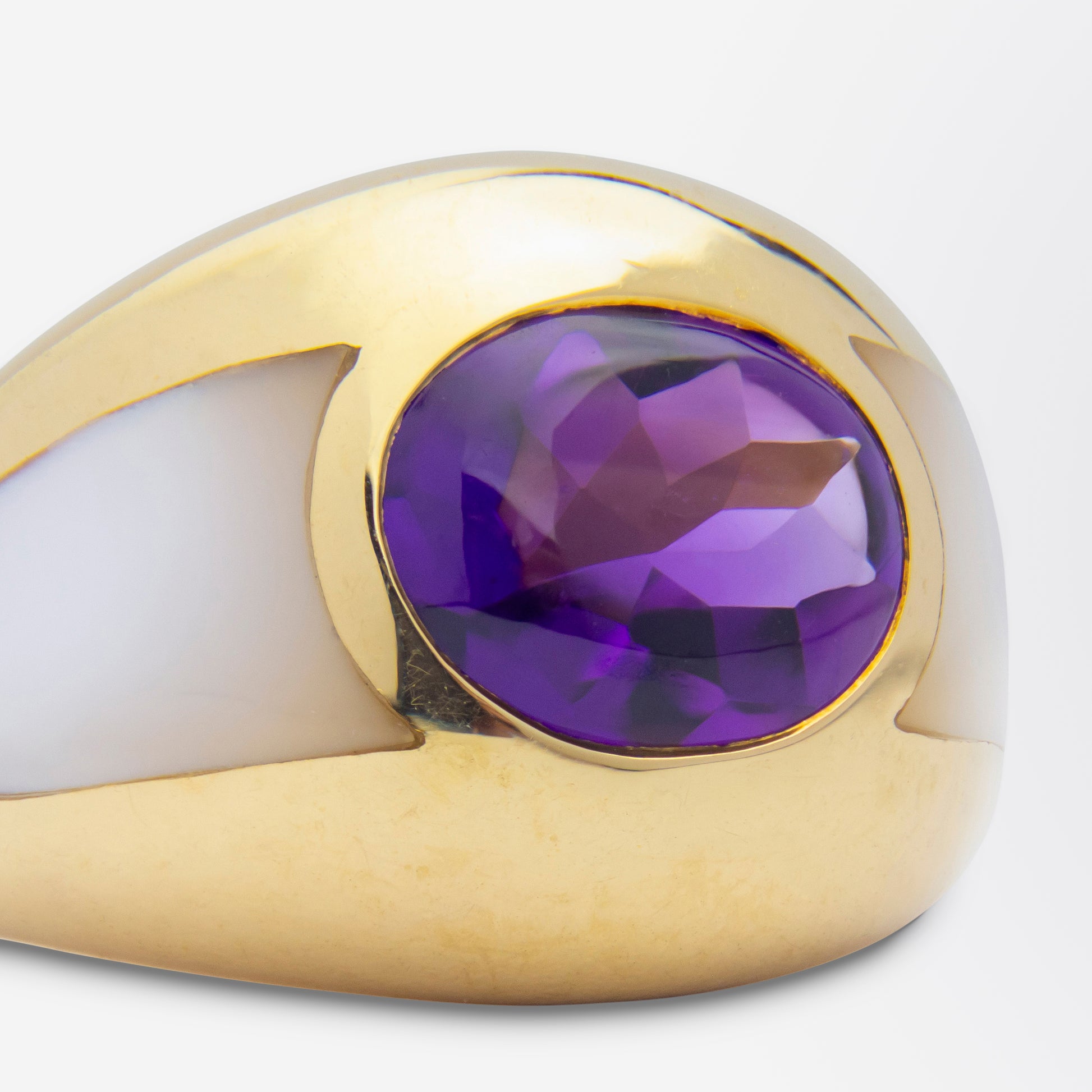 Bague cocktail Mauboussin en améthyste et nacre