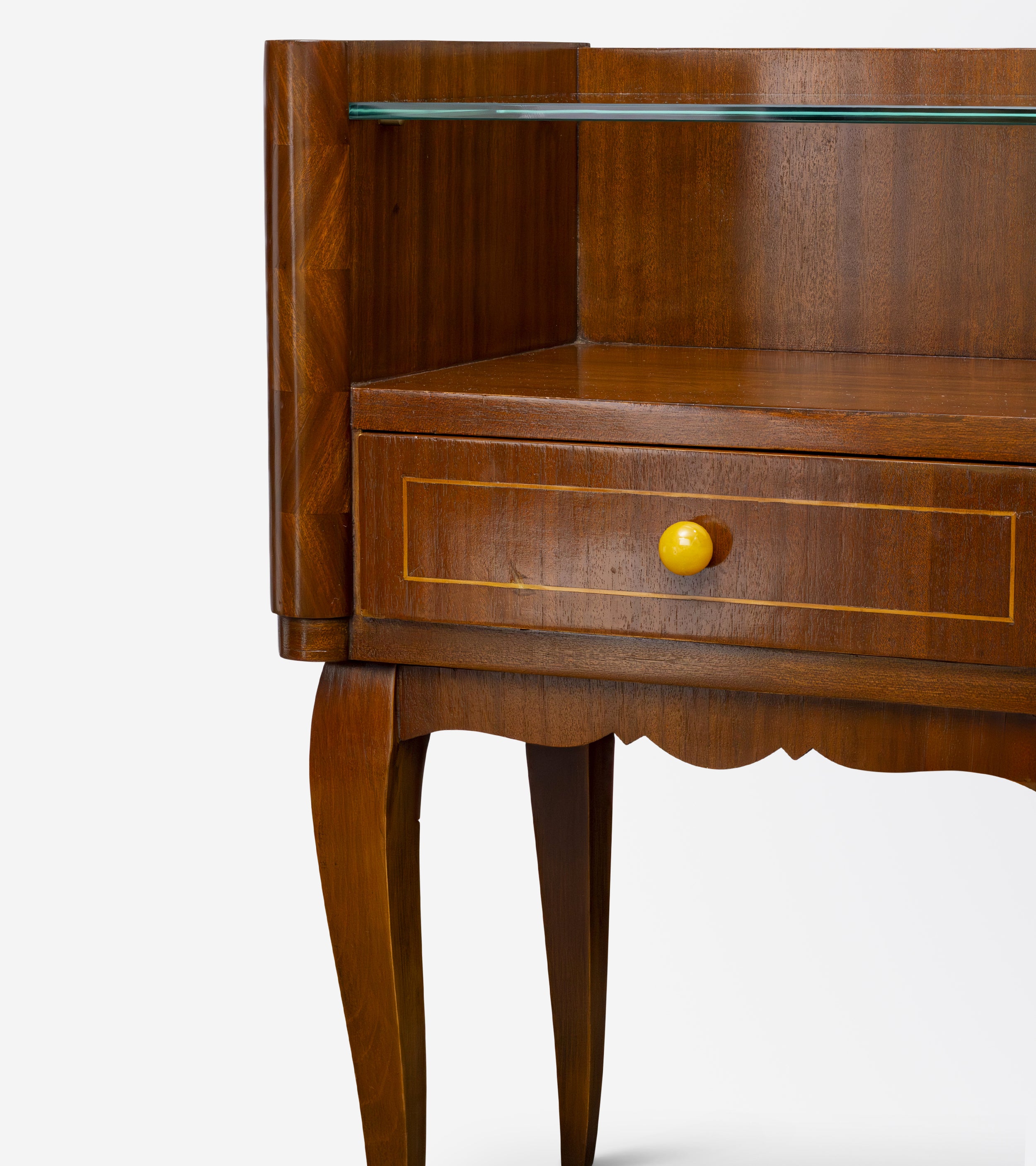 Pair of French Art Deco Rosewood Nightstand Bedside Tables