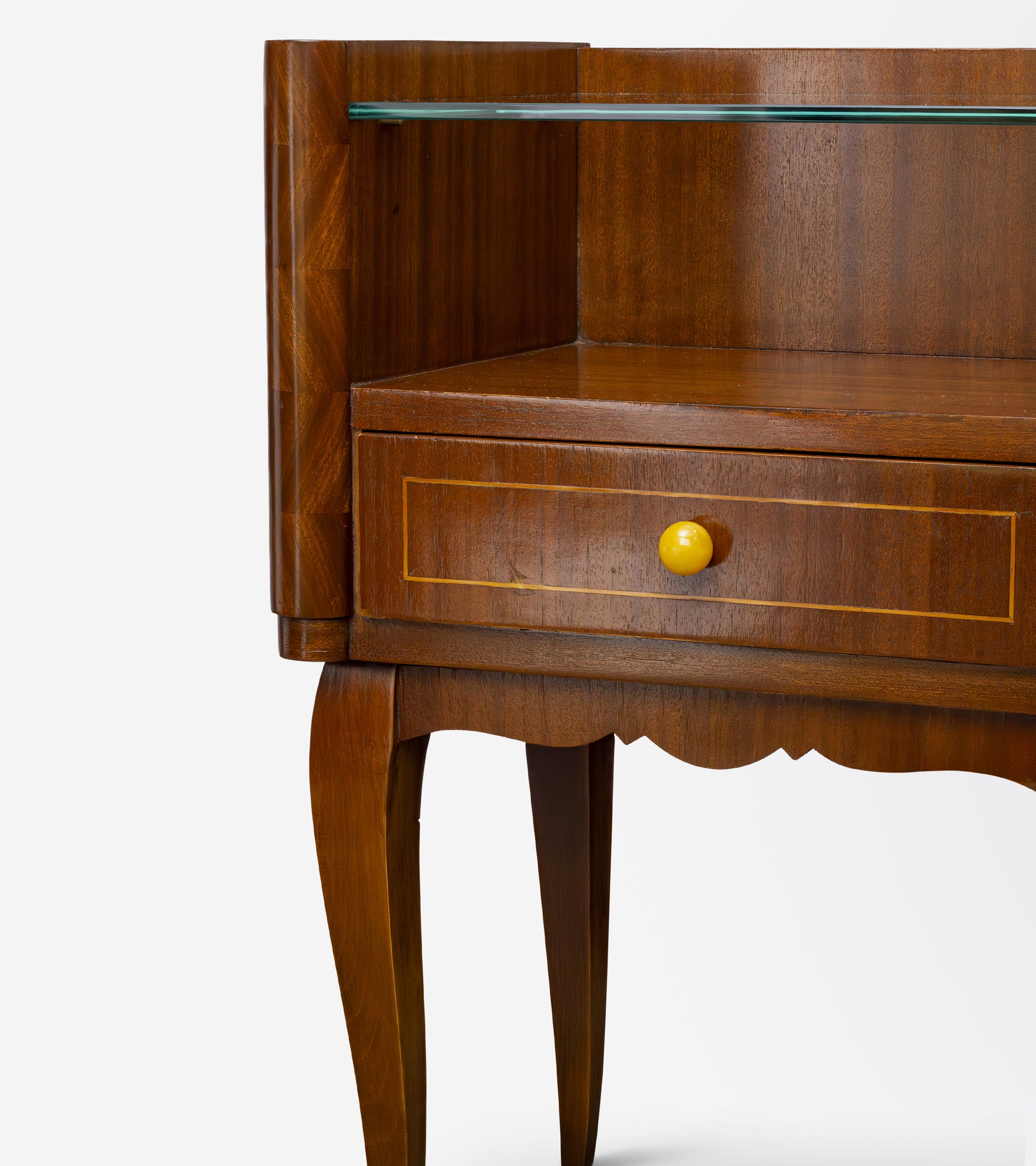 Pair of French Art Deco Rosewood Nightstand Bedside Tables