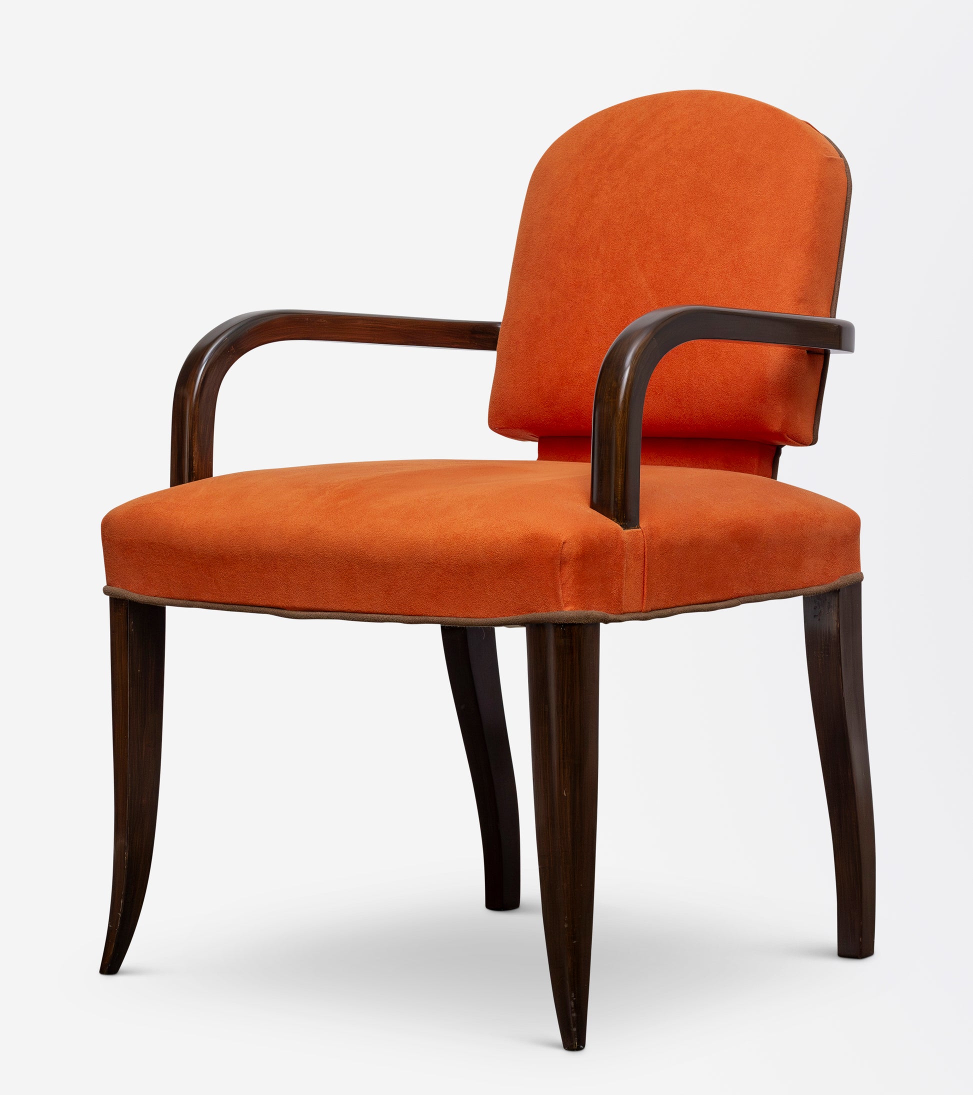 Pair of French Art Deco Armchairs in Rosewood
