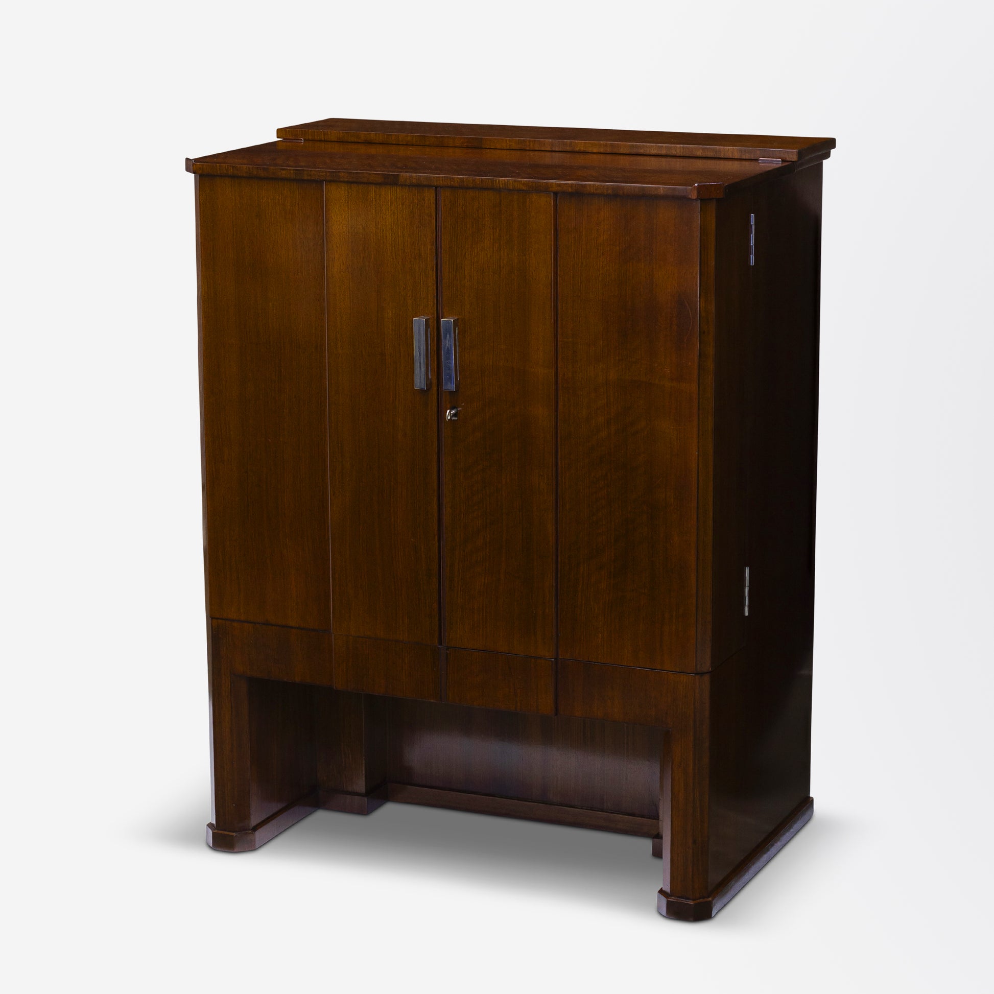 Walnut Art Deco Drinks Cabinet by Asprey of London