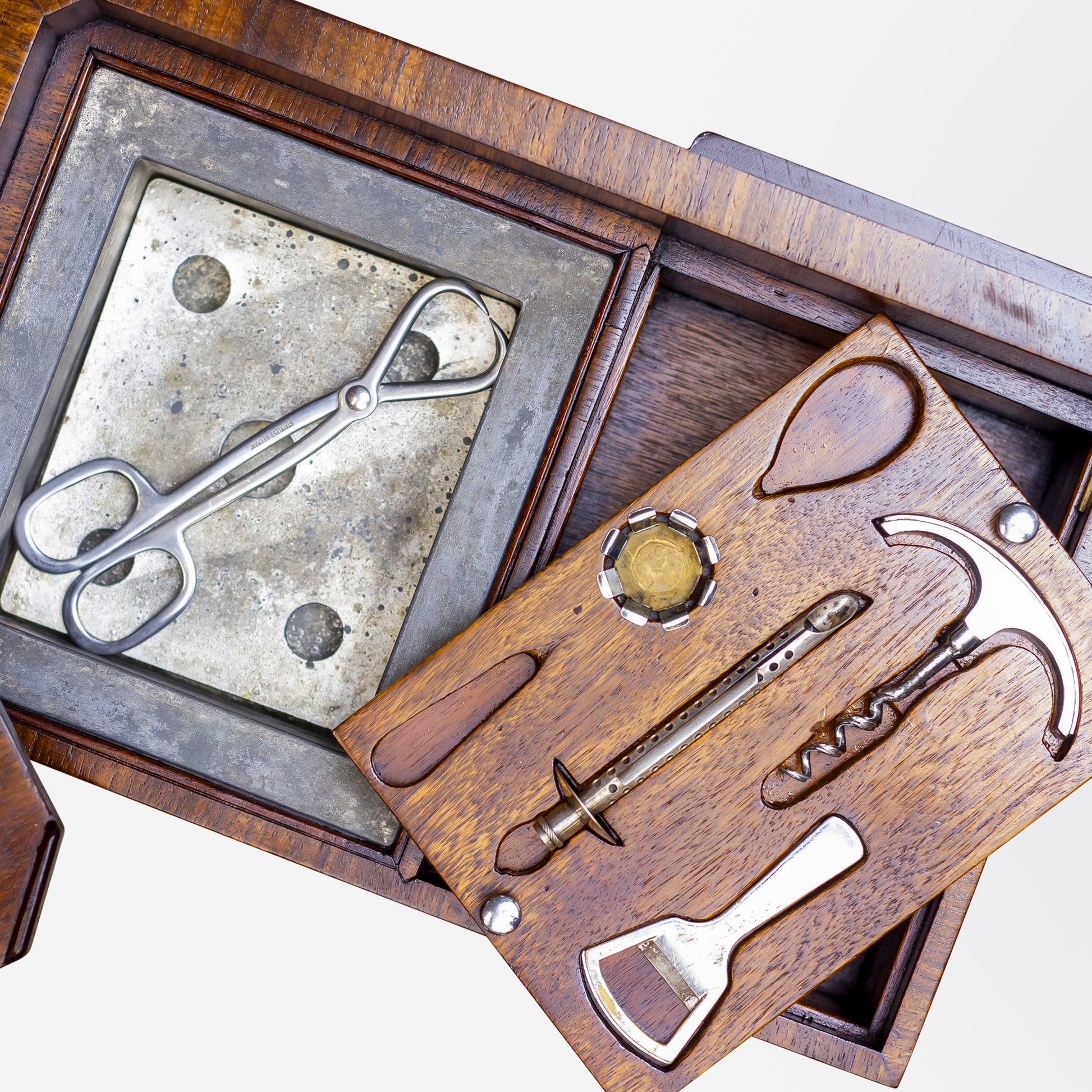 Walnut Art Deco Drinks Cabinet by Asprey of London