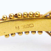 Load image into Gallery viewer, Australian, 15kt Gold, Diamond &amp; Emerald Bangle
