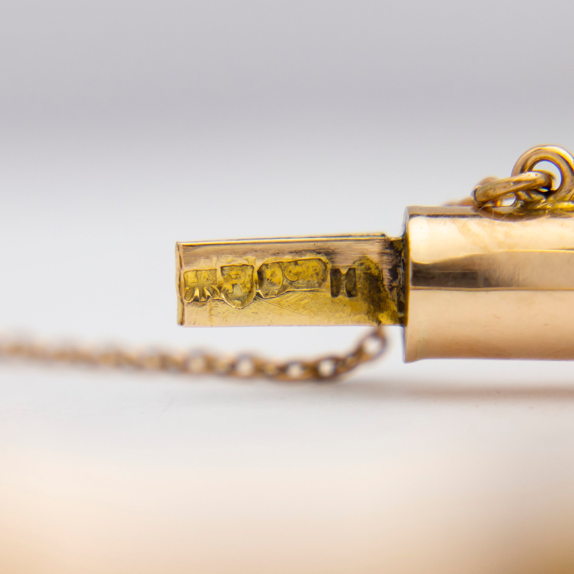 Australian Made 9kt Gold Hinged Bamboo Bangle