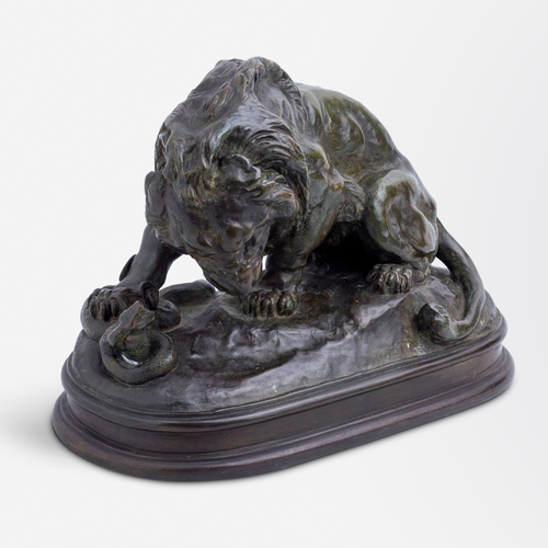 Lion et Serpent Bronze by Antoine-Louis Barye