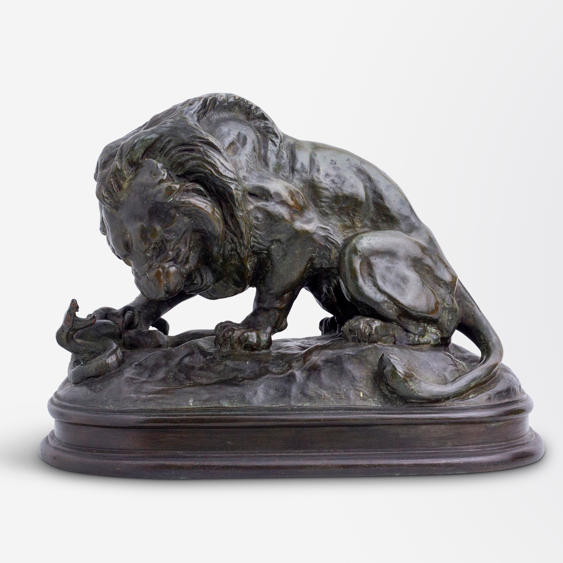 Lion et Serpent Bronze by Antoine-Louis Barye